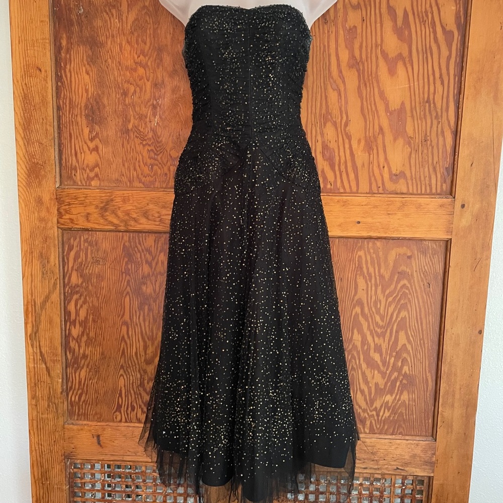 Raulph Lauren Purple Label Black Bustier Dress